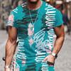 Summer Fashion Men's Abstract Art Graffiti 3D Printed T-shirt Comfortable Soft Breathable Loose Large Casual Sports Versatile Short Sleeve T-shirt