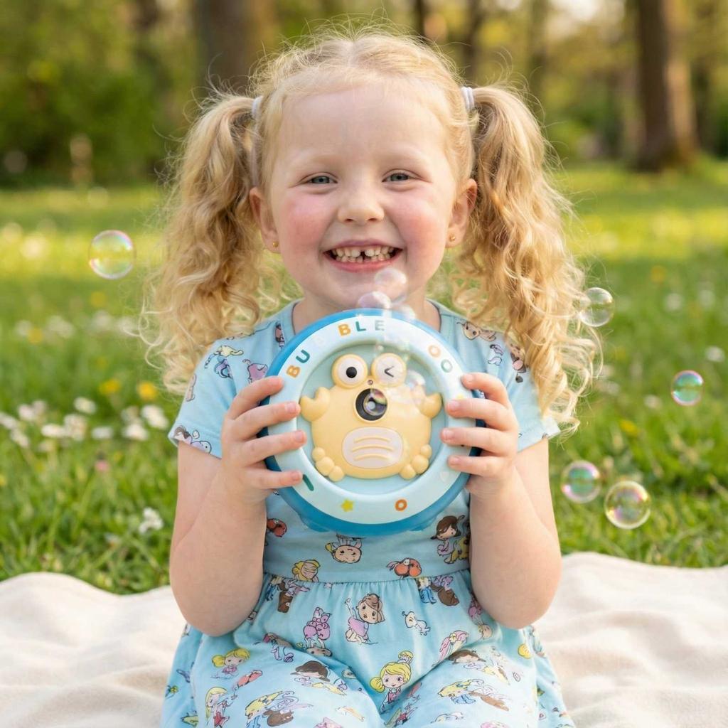 Машинка для мильних бульбашок Ручний електричний іграшковий генератор бульбашок Для хлопчиків та дівчаток, Дитячі мильні бульбашки 60мл