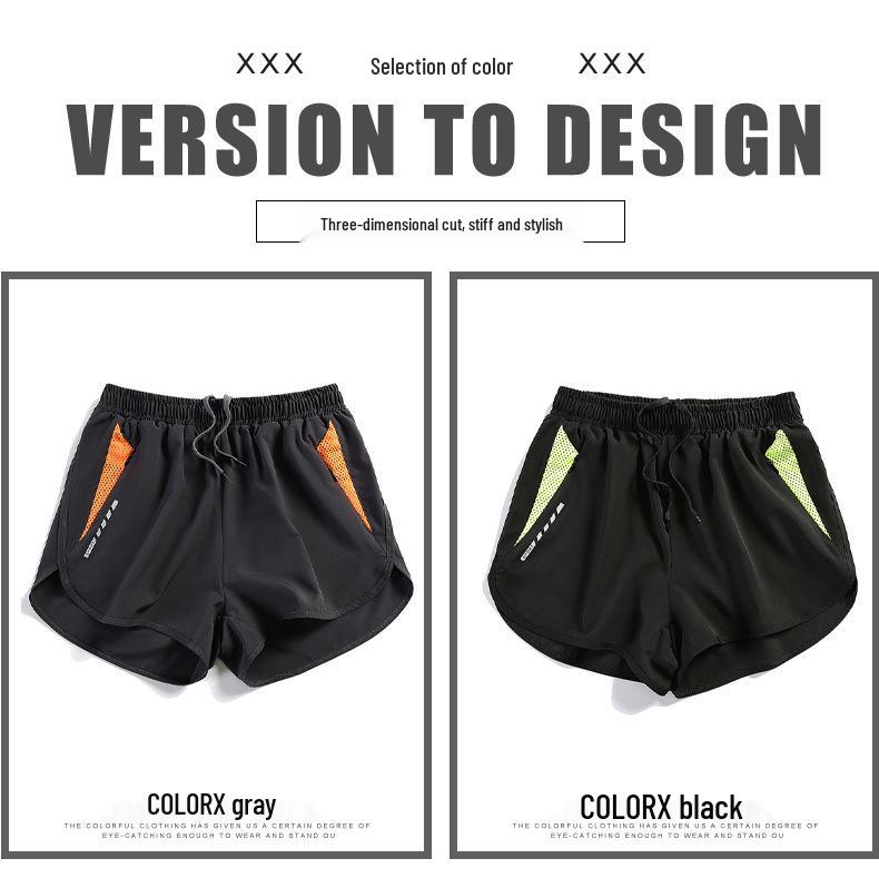Men's Quick-Dry High-Elastic Athletic Shorts with Inner Layer