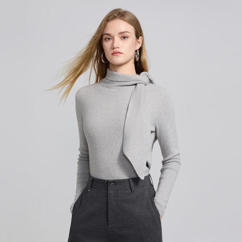 

Women s Long Sleeve Cowl Neck Wool Blend Knit Sweater One Size