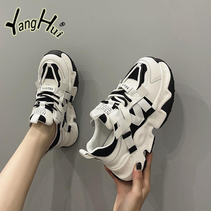 Breathable Comfortable Casual Women Sneakers 2024 New Fashion All-Match Increase Sports Women's Vulcanize Shoes Summer Spring