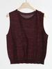 Premium Wool Linen Polo Collar T-shirt Women's Minimalist Temperament Knitted Sweater Short Sleeve Fashionable Semi-zipper Commuter Top