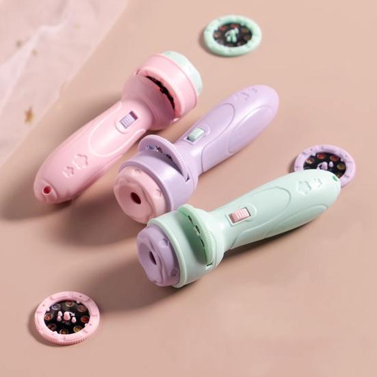 Kids Projector Flashlight Toy with 48 Images & 6 Discs Educational Storytelling Light for Early Learning & Bedtime Imaginative Play Flashlight Toy