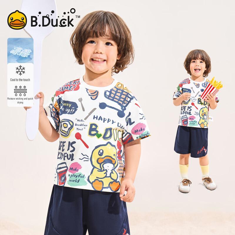 B.Duck Boys  Ice-Feel Quick-Dry Cartoon T-Shirt 110