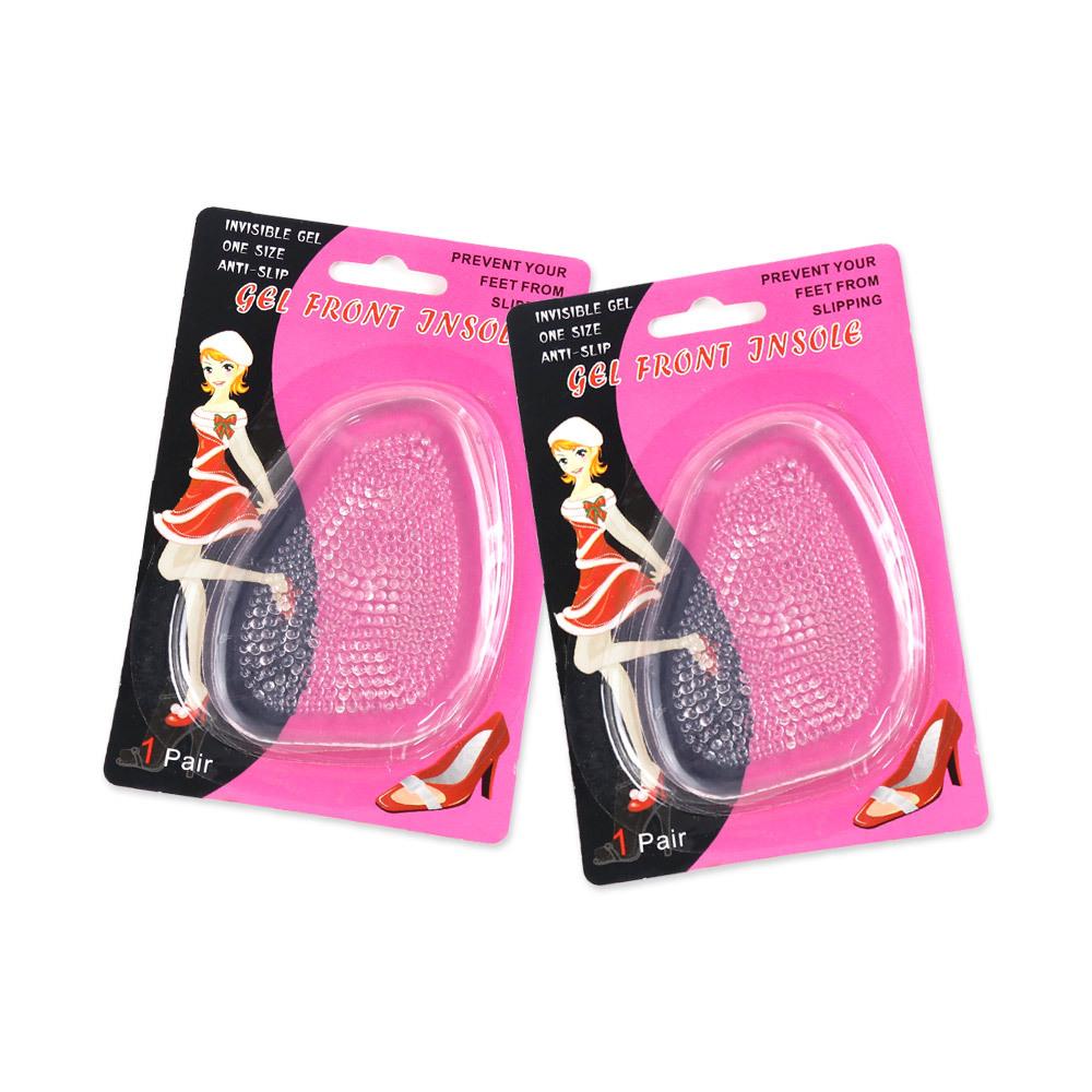 

Silicone Forefoot Pad Transparent Polka Dots Massage Forefoot Half Size Pad Women s High Heels Non-slip Decompression Half Pad one size fits all прозорий