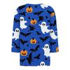 Women's Casual Fashion V-neck Loose Versatile Halloween Print Three-quarter Sleeve Top
