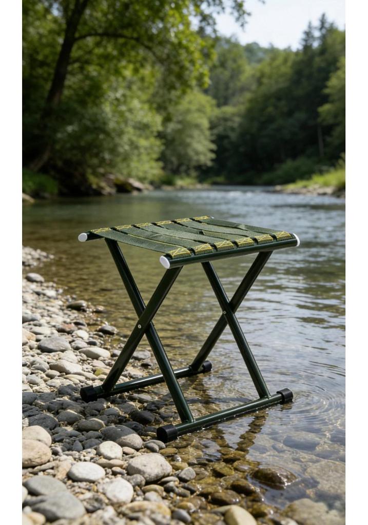 Portable Outdoor Folding Stool - Compact for Camping, Fishing, or Student Use