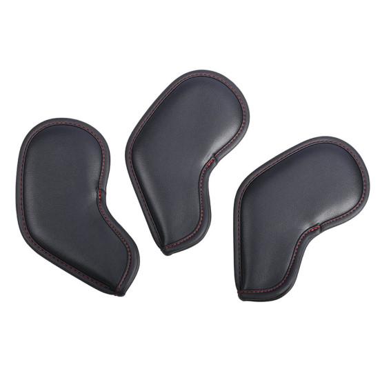 10Pcs Golf Iron Headcover Number Letter Skull Waterproof Faux Leather Golf Club Head Protector Cover Kit Golf Accessories