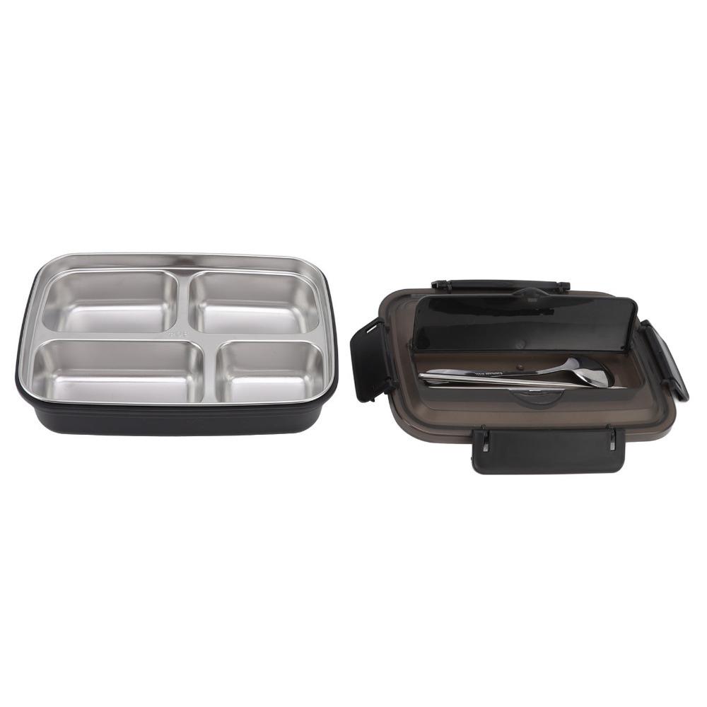 4 Compartment Leakproof Lunch Box 304 Stainless Steel Bento Lunch Box  For Picnics