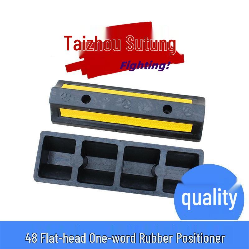 1m Durable Rubber-Plastic Parking Stopper – Anti-Collision Wheel Positioner
