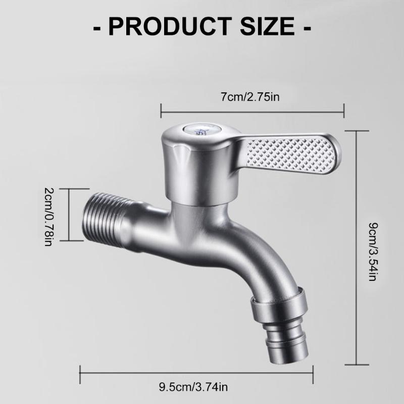Stainless Steels Washing Machine Faucets Wall Mounted Household Mop Pool Tap Outdoor Garden Faucets Bathroom Hardware