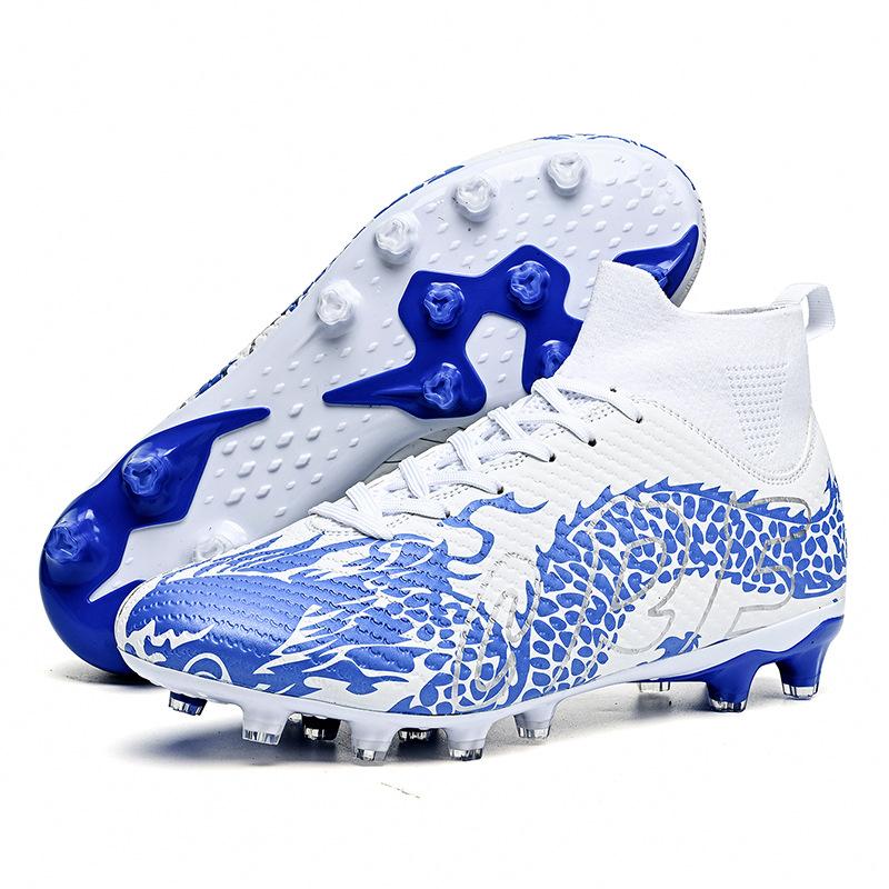 Student High Top Football Shoes AG Spikes Broken Nails Boys and Girls Student Games Sports Training Football Shoes