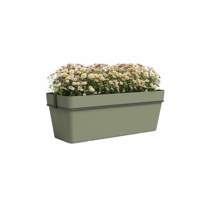 ARTEVASI Jardinière CAPRI RE KIT - 50 ma - Vert cendré L50,2 x P28,5 x H20 cm