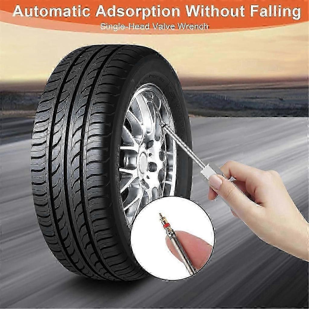 2pcs Valve Core Removal Tool Set, Screwdriver Valve Stem Core Remover, Tire Valve Tool for Schrader Valve Cores