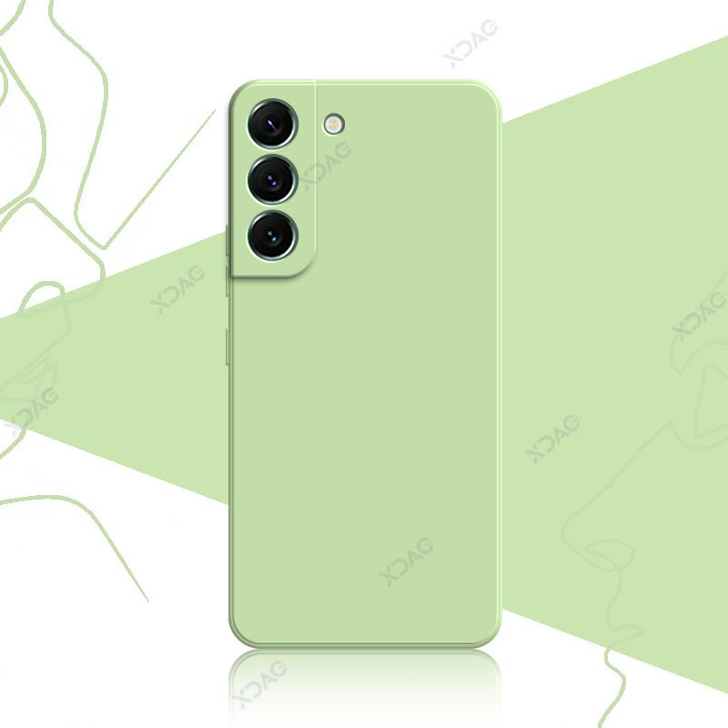 Luxury Square Liquid Silicone Cases for Samsung Galaxy S21 FE S22 Plus Ultra 5G 360 Soft Phone Back Covers Armor Coque