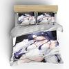 Japanese Anime Moe Double Bed Duvet Cover Bed European Bedding Sets Home Textiles Luxury Pillow Cases Bedroom Bedding Sets