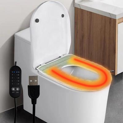 WC-Sitzbezug mit USB-Heizung, hochwertiger, weicher, waschbarer Plüschring, Wintererwärmung, 5 V, 2 A, Temperatur einstellbar