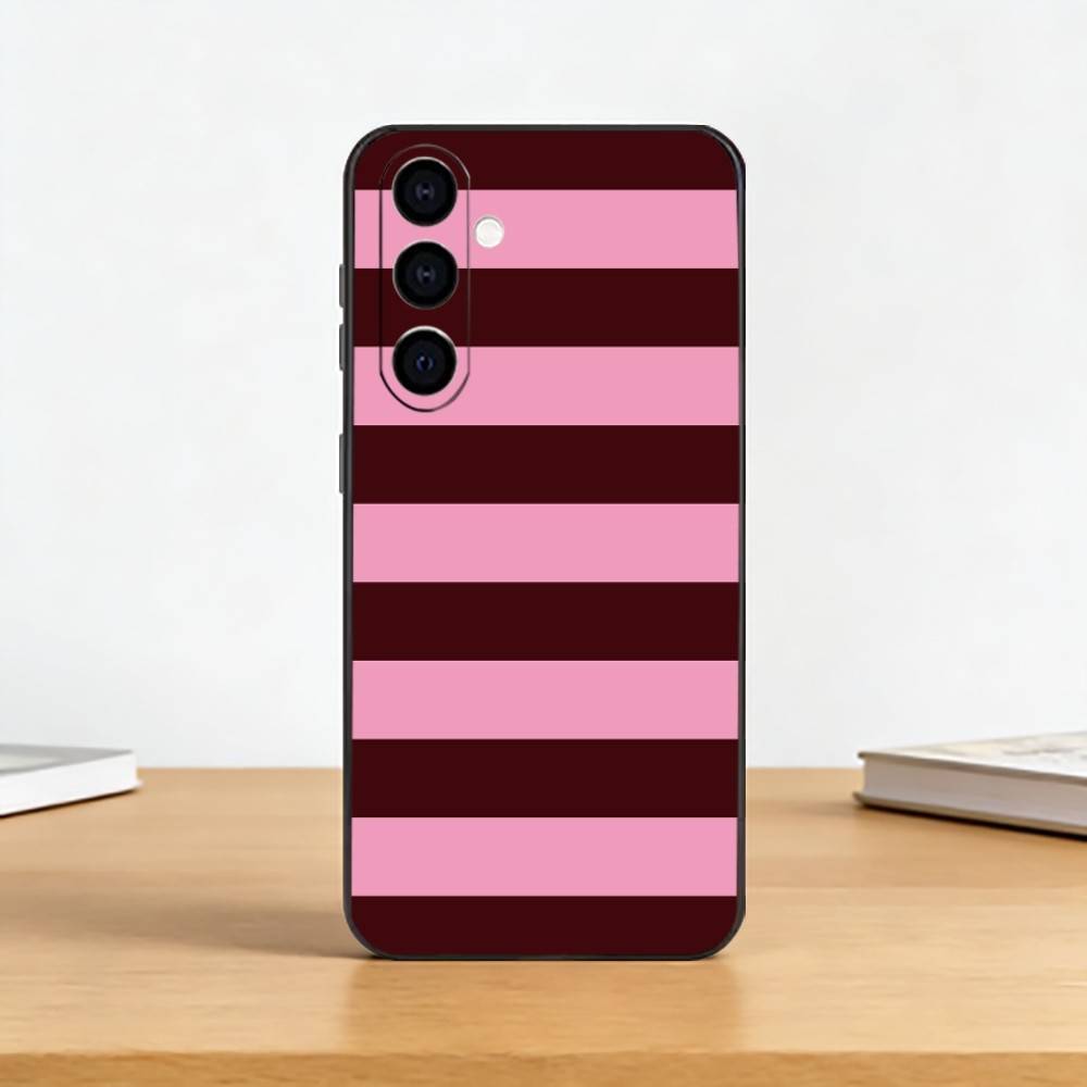 

Burgundy White S-Stripe Phone Case For Samsung Galaxy A73,A72,A71,A70,A53,A52,A51,Soft Silicone Black Cover Samsung a53 5g