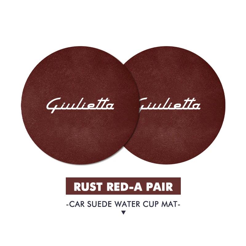 Autoaufkleber Für Alfa Romeo Für Alfa Romeo 2 STÜCK Auto Logo Anti-Rutsch Becherhalter Matte Getränkehalter Matte Innenzubehör Giulietta