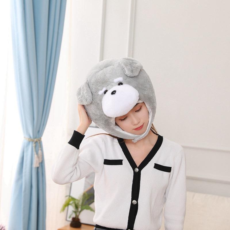 Schnauzer headgear hat, plush headgear photo props photo props cartoon headgear photo props