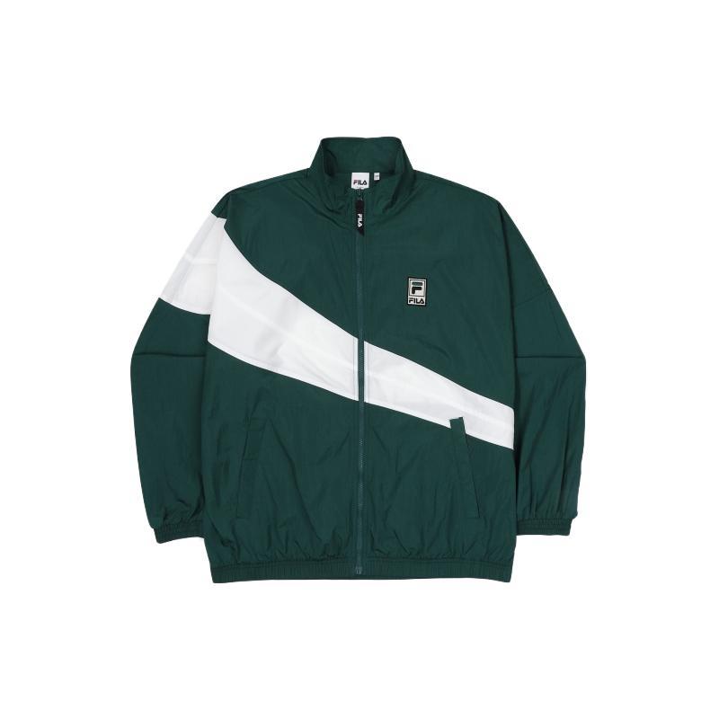 FILA Jackets Unisex Green Stand Collar Moderate Wind Shell FS2JKF2103X_FGR