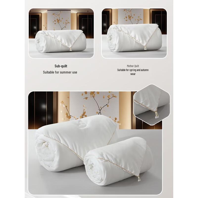 FUANNA Mulberry Silk All-Season Parent-Child Duvet Set