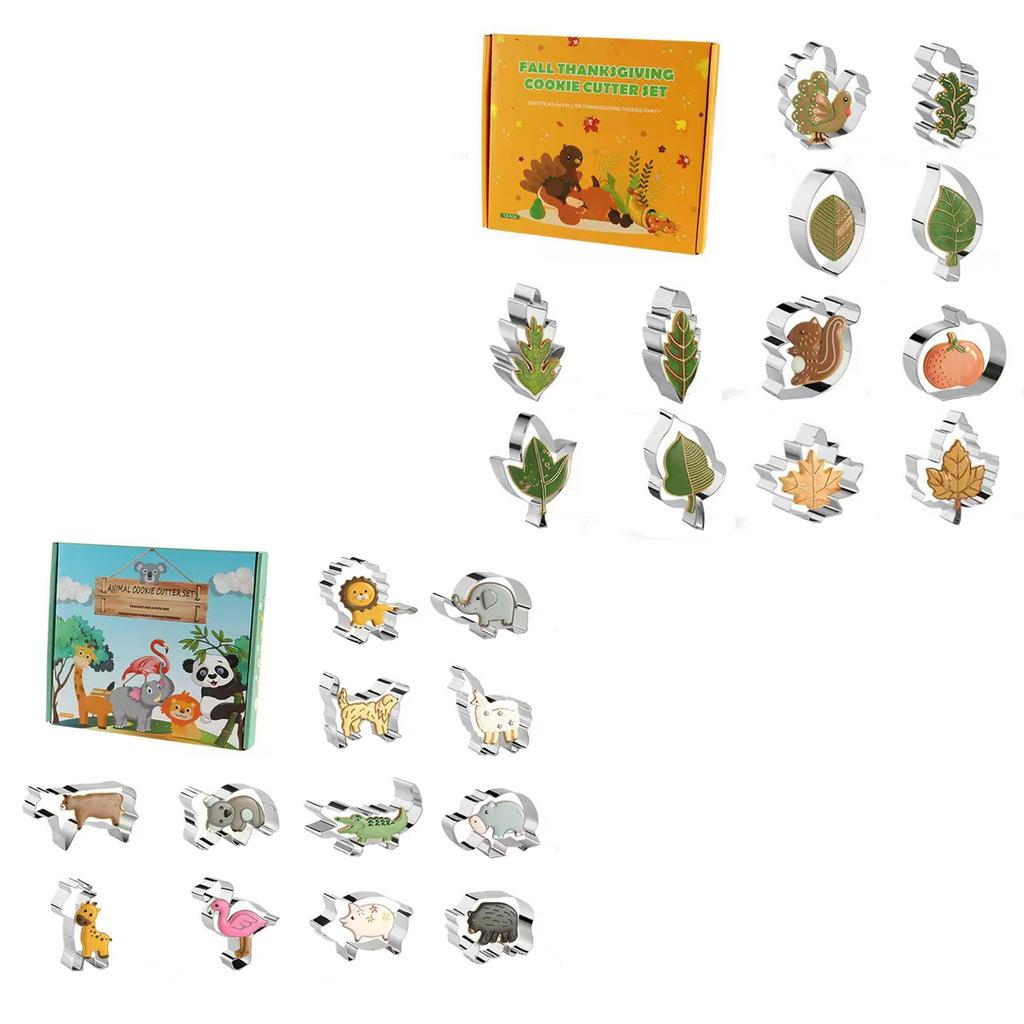 12PC Cookie Cutter Set - Fondant  Tools With Storage Case For Baking And Making