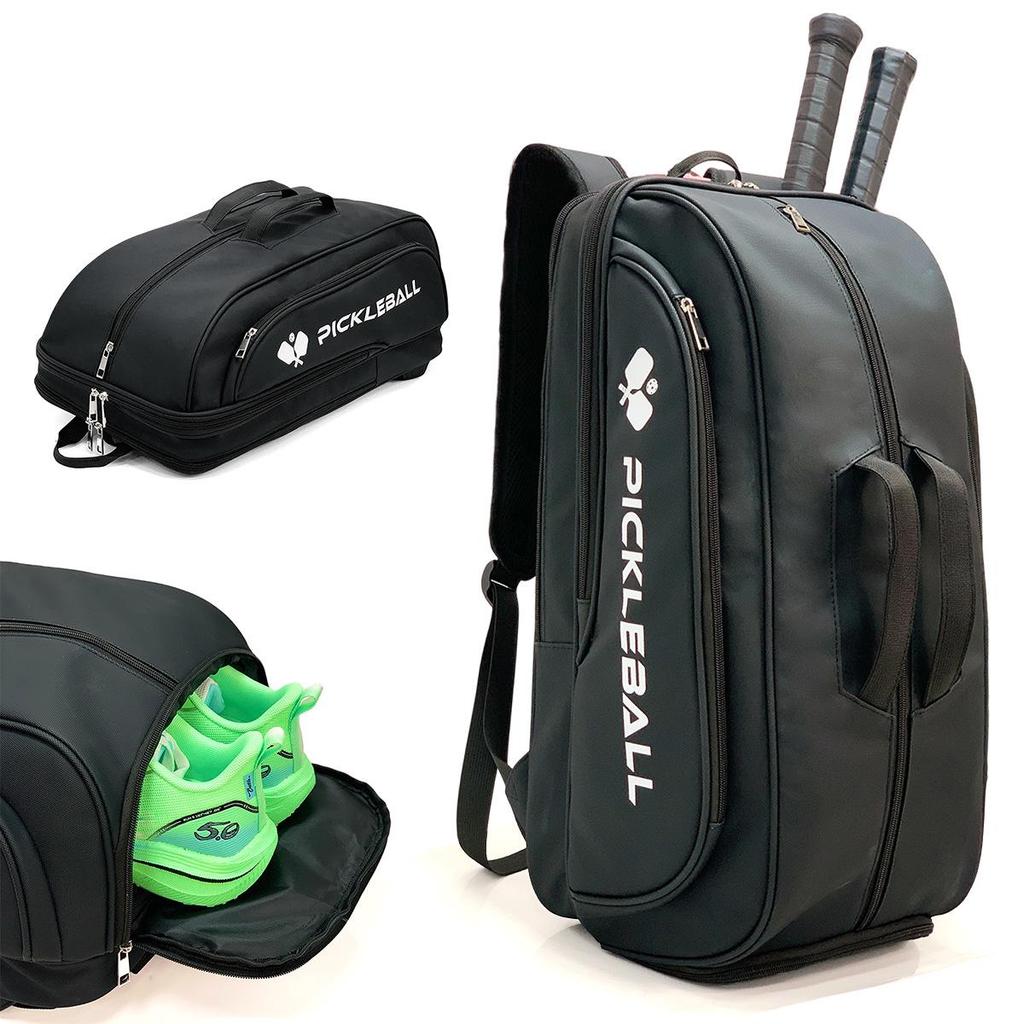 2025 Portable Sports Bag for Badminton, Tennis & Pickleball - Fits 2 Rackets, Handheld, Large-Capacity, Down Cotton