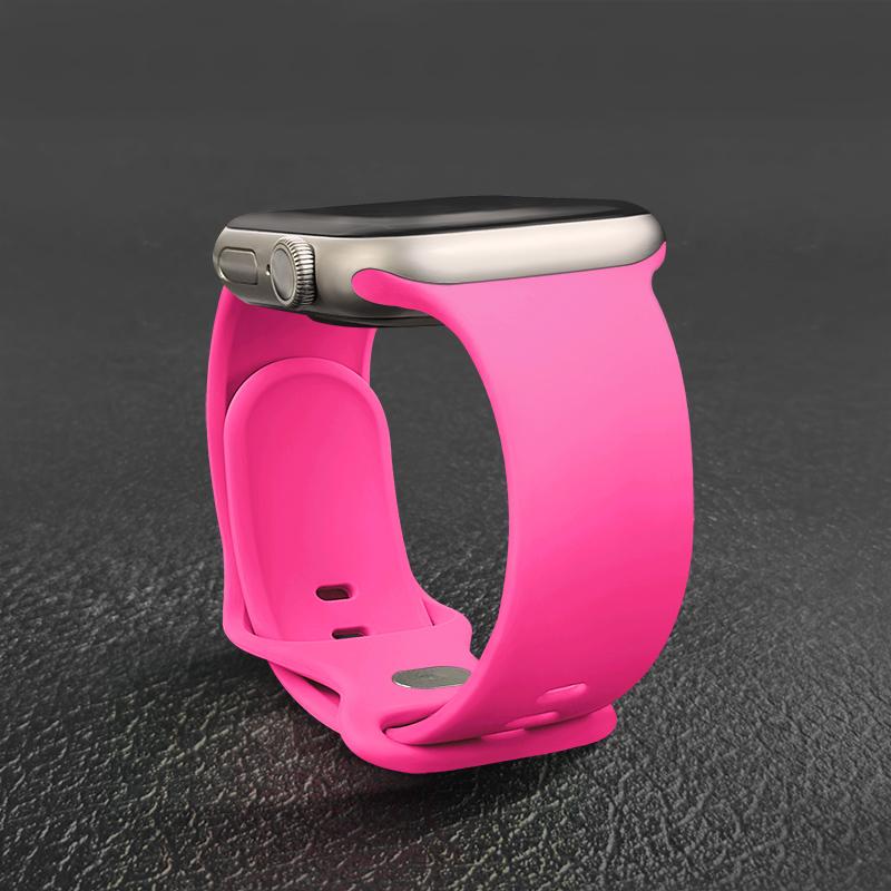 Sport Silicone Strap For Apple Watch Bands 44mm 46mm 42mm 45mm 41mm 49 40mm Correa Bracelet iWatch series 10 11 9 8 7 ultra 3 SE