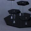 Hexagon Acrylic Display Stand 7 Layer Tiered Showcase Rack Detachable Transparent Holder For Figurine Jewelry Cosplay Collection