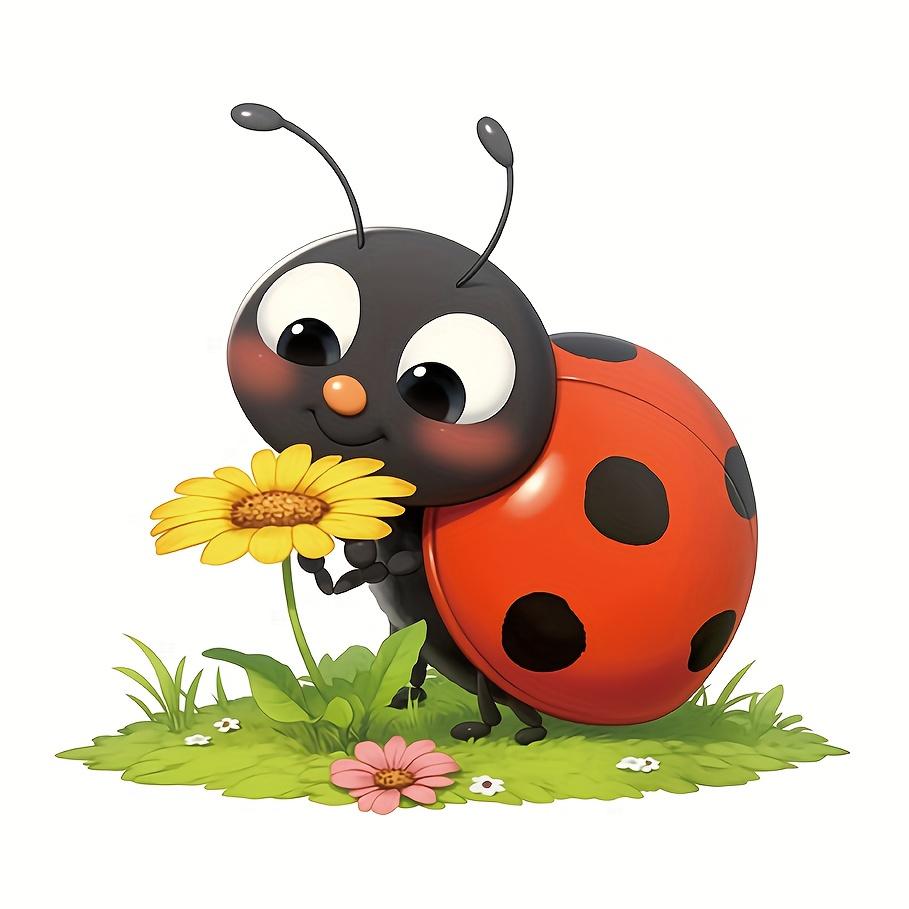 Cute Ladybug Stickers Motorcycle Car Bumper and Body Decals Laptops Doors Windows Walls Glass Glossy Surface Decorative Stickers