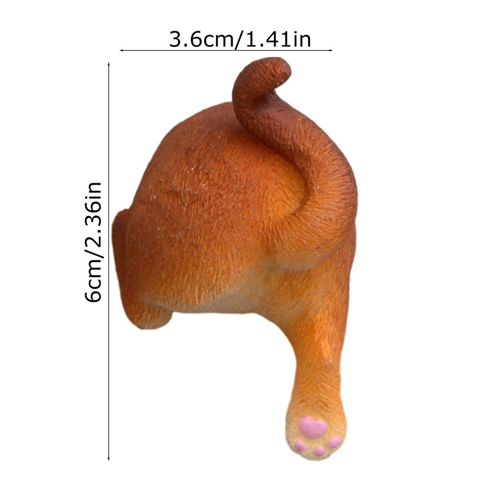 Animal Butt Magnets Animal Refrigerator Magnet Sturdy Resin Creative Novelty Cute Decorative Funny Cat Butt Magnets Add Playful