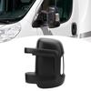 Door Mirror Cover Rearview Mirror Cover  Protective High Strength Side Mirror Cover Trim for Ducato 250 2006 and After Black