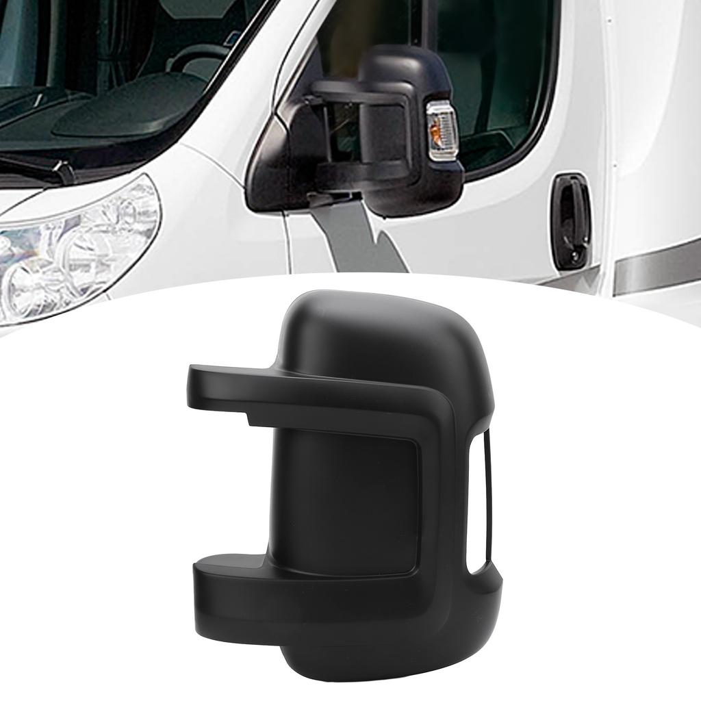 Door Mirror Cover Rearview Mirror Cover  Protective High Strength Side Mirror Cover Trim for Ducato 250 2006 and After Black