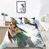 3D Animation Bishōjo Bedding Set, Curtilage Male Room Duvet Cover 2/3 Pieces, Anime Beautiful Woman DE135 * 200 Full Size Soft Home Decoration