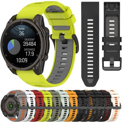 26mm 22mm 20mm Silikonarmband für Garmin Fenix 8 51mm 47mm Quick Fit Armband Fenix 7X 6X 5X Pro Enduro3 Band