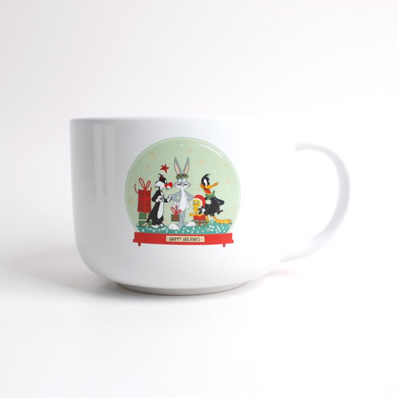 

Hot Sale 20oz White Gloss Glazed Straight Walled Bowl Mug Bunny Bug Design Coffee Milk Cup Premium Cartoon Breakfast Drinkware 501-600ml белый