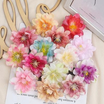 10/20 Pezzi Teste di Fiori Artificiali 7cm Fiori Finti per Decorazione Casa Stanza Giardino Matrimonio Artigianato Fai da Te Ghirlanda Accessorio Regalo