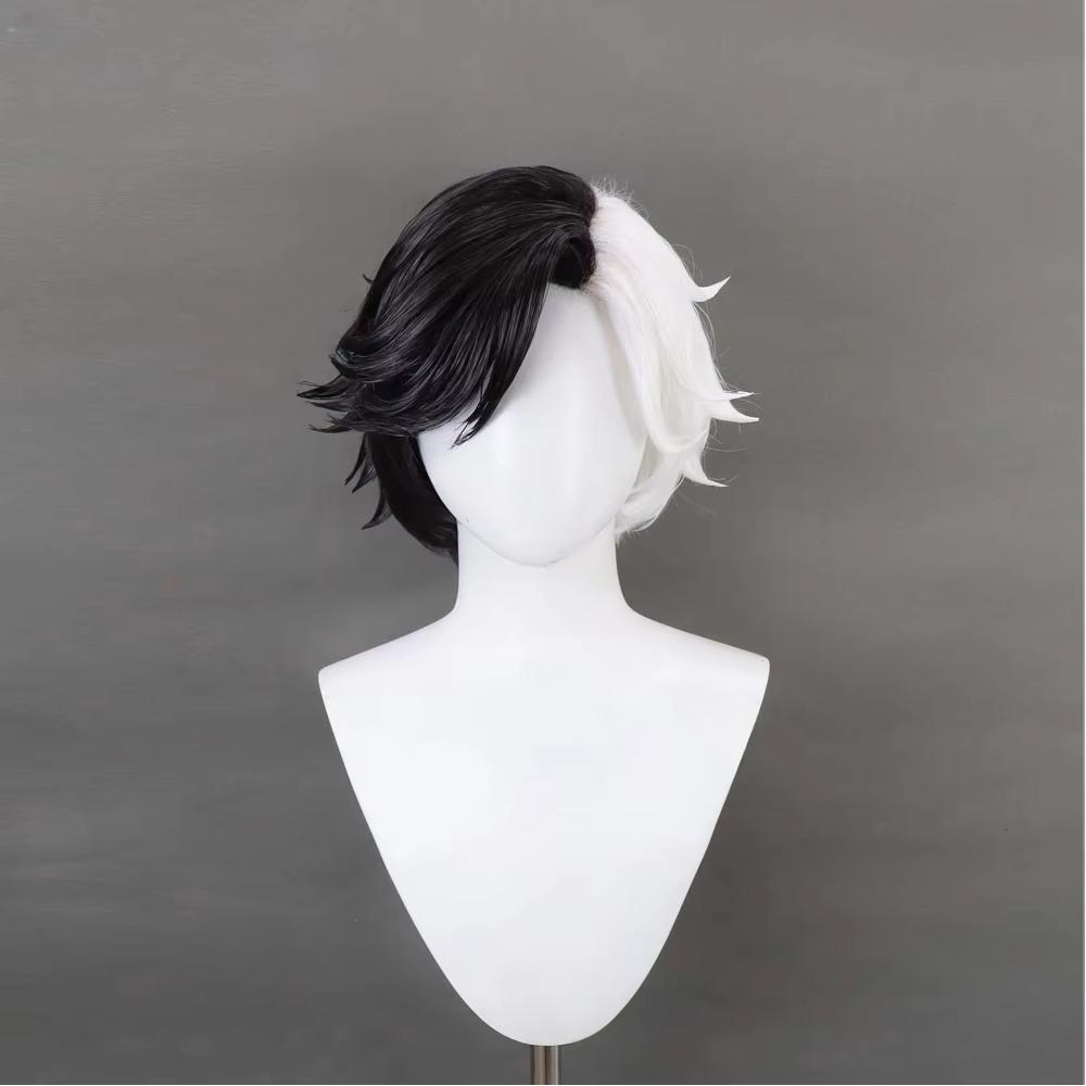 Anime Seol Hee Cosplay Wig Luna Snow Black White Heat Resistant Synthetic Hair Role Play Wig