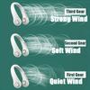 Mini USB Charging Hanging Neck Fan Portable Small Adjustable Large Wind Outdoors Fan Leafless Convenient for Camping Fan
