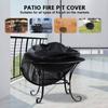 Durable 210d Oxford Fabric Waterproof Outdoor Fire Pit Cover For Dust Protection