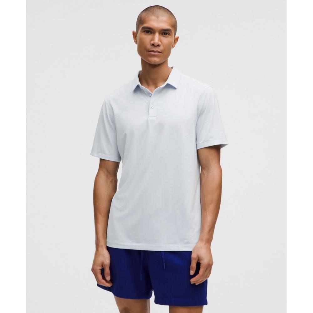 

Lululemon Evolution Short Sleeve Polo Shirt Heathered Starch Blue XXXL