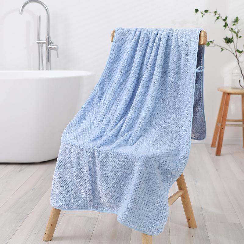 thick and big Bamboo Charcoal Coral Velvet Bath Towel For Adult Soft Absorbent Microfiber Fabric Towel Household Bathroom Towel
