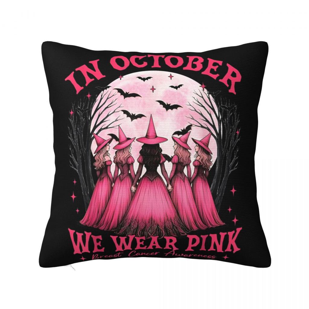 Women Breast Cancer Warrior I Am The Storm Pillow Case Cushion Covers Vintage Decorative Throw Pillow Case Cover for Seat