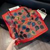 New versatile fashion silk small square scarf professional scarf silk scarf spring and summer matching scarf temperament simple silk scarf