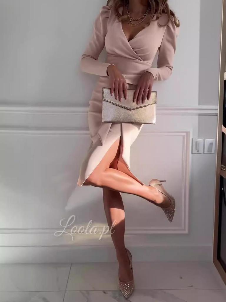 2024 Autumn Low-Neck High-Waisted Slim Bodycon Dress 