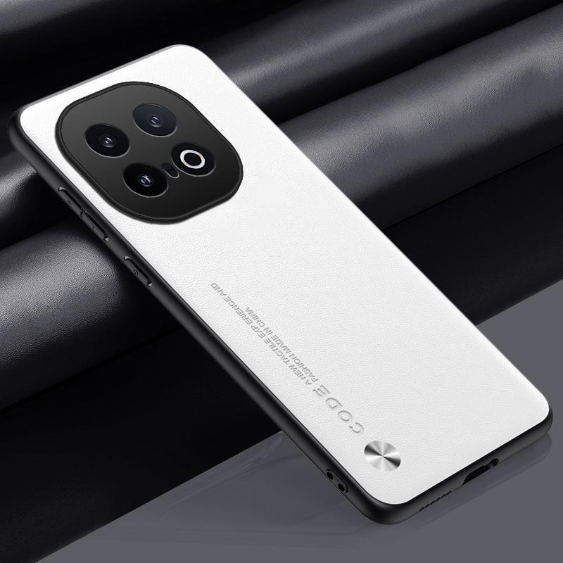 

Роскошный чехол из искусственной кожи для Vivo iQOO 13, задняя крышка, матовый силиконовый противоударный чехол для телефона с полной защитой для iQOO13 5G Coque For iQOO 13 белый