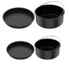 2Pcs Air Fryer Accessory Durable Air Fryer Pizza Pan and Baking Cake Barrel with Non-Stick Coating Round Baking Cake Pan Set