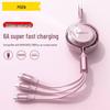 Pisen 6A Fast Charge 3-in-1 Retractable Data Cable
