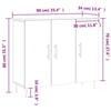 VidaXL Buffet chêne sonoma 90x34x80 cm bois d'ingénierie 828095